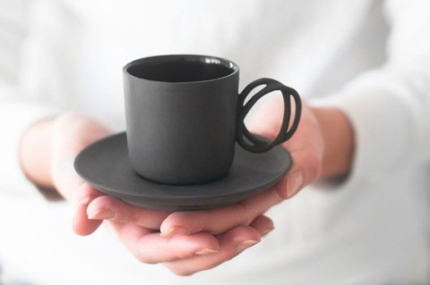 Filiżanka espresso Twist czarna Filiżanka espresso Twist czarna