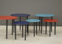 Set of 2 coffee tables Plum Set of 2 coffee tables Plum