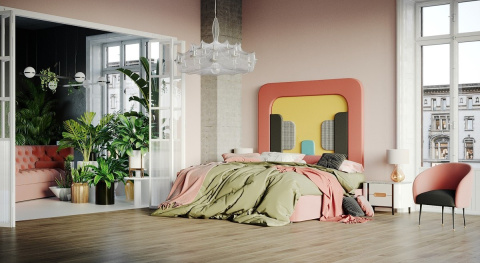 Headboard PLUM color Headboard PLUM color