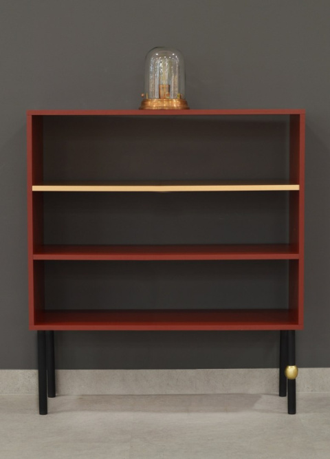 Bücherregal-Plum mit Messing-Regal Bücherregal-Plum mit Messing-Regal