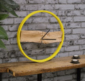 Zegar Wood Yellow Zegar Wood Yellow