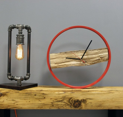 Zegar Wood Red Zegar Wood Red