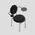 Medallion chair with table Medallion chair with table