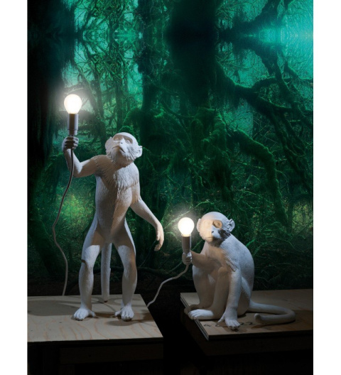 Monkey Seletti lamp standing white Monkey Seletti lamp standing white