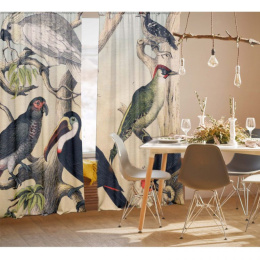 White Parrot-Vorhang-Set