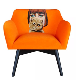 Fotel POP-ART Dama z kotem