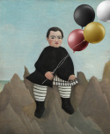 Auf Leinwand gedrucktes Gemälde "Junge mit Luftballons"