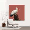 Canvas print "Mrs. Stork "