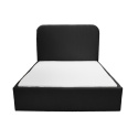 PLUM 5 boucle black upholstered bed