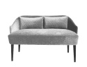 Emi Hex gray upholstered sofa - exhibition